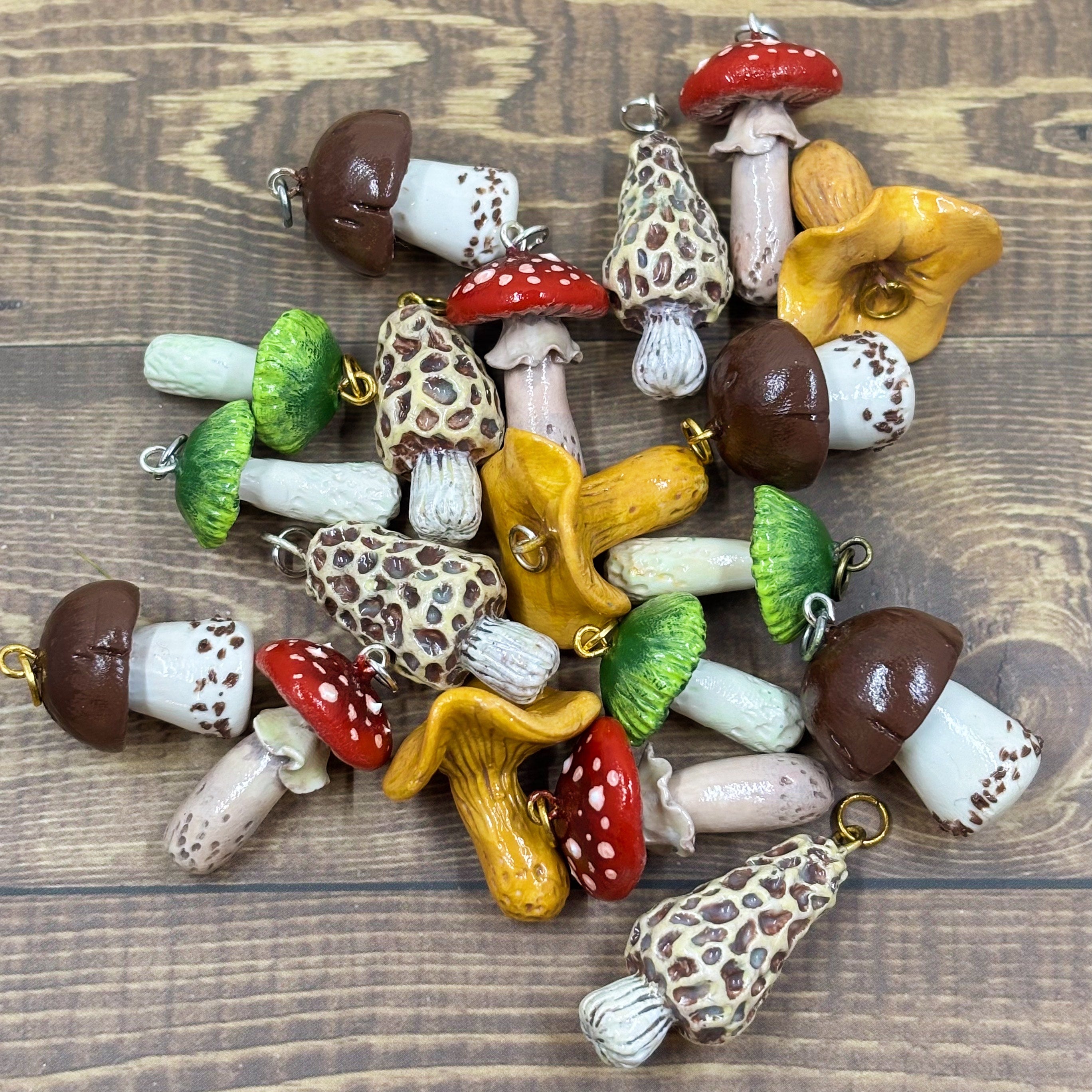 Wild Toadstool Charms - Five Pack