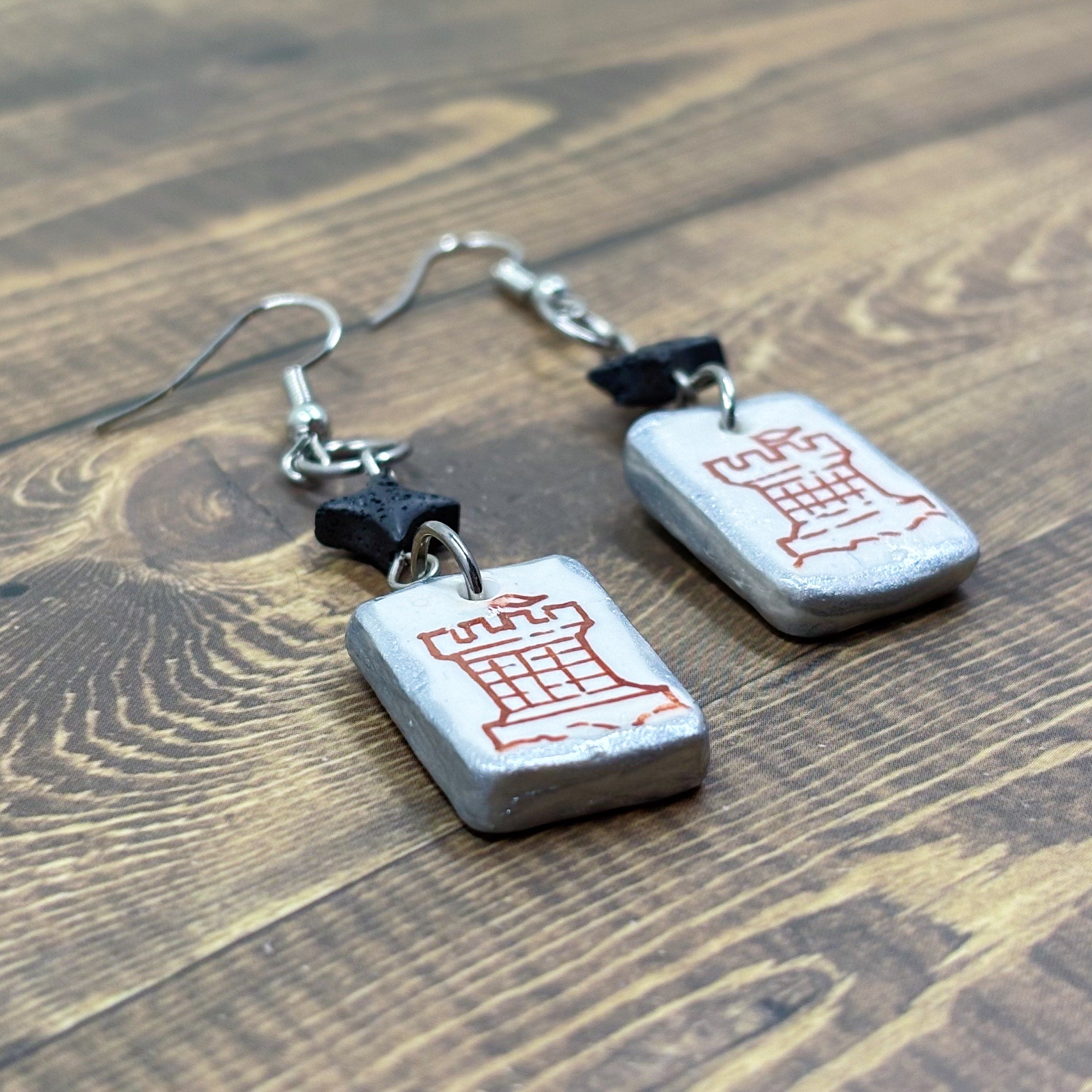 Runic Castle Tile Earrings