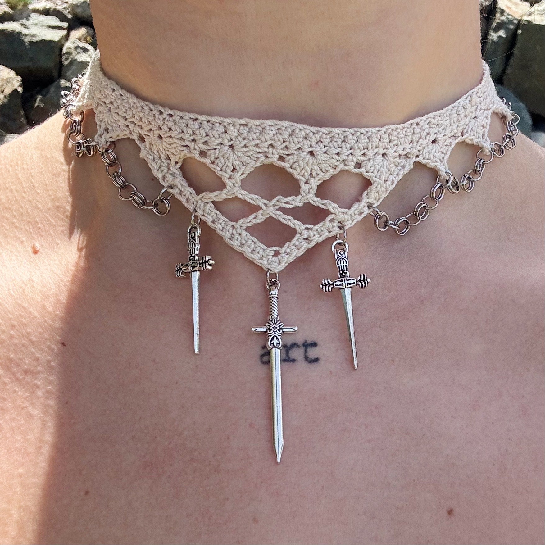 Paladin Crochet Choker