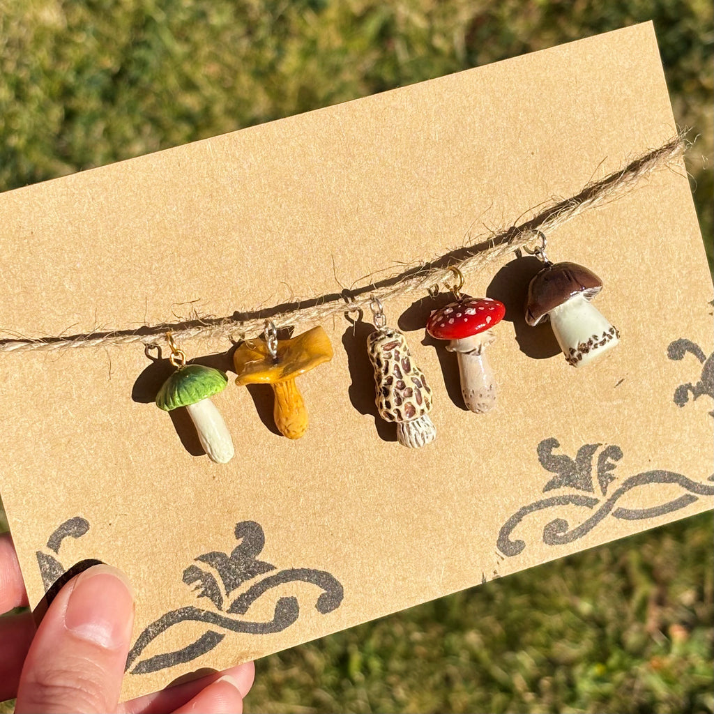 Wild Toadstool Charms - Five Pack