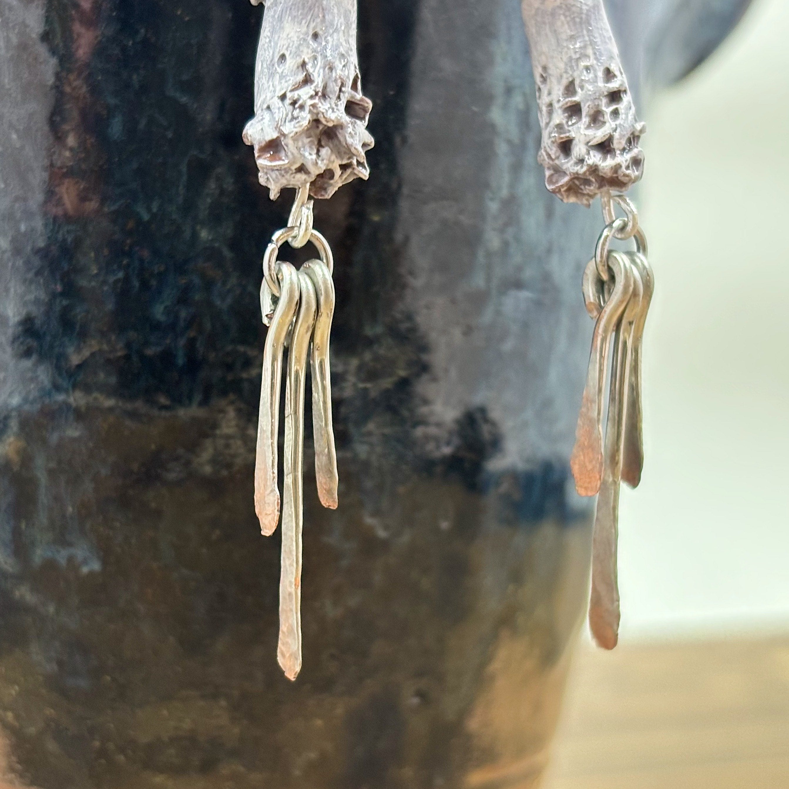 Teardrop Mushroom Earrings